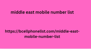 middle east mobile number list