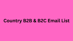 country b2b & b2c email list