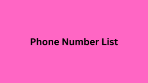 phone number list