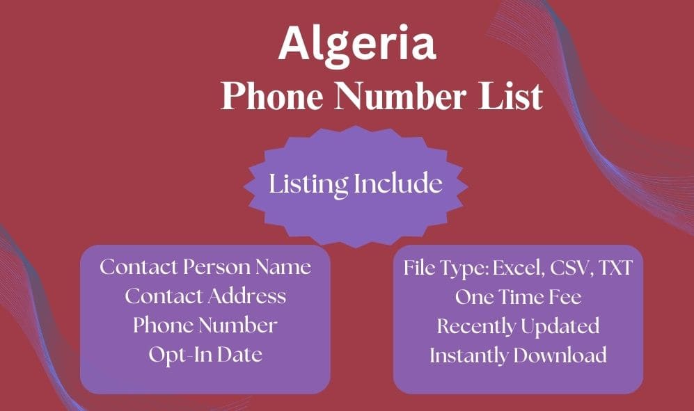 Algeria phone number list