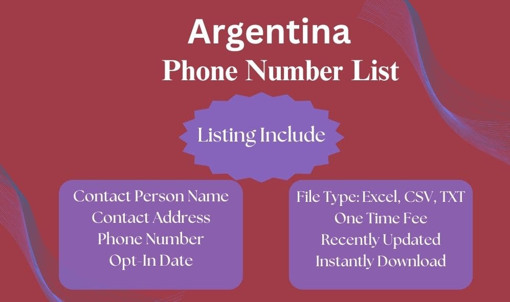 Argentina phone number list