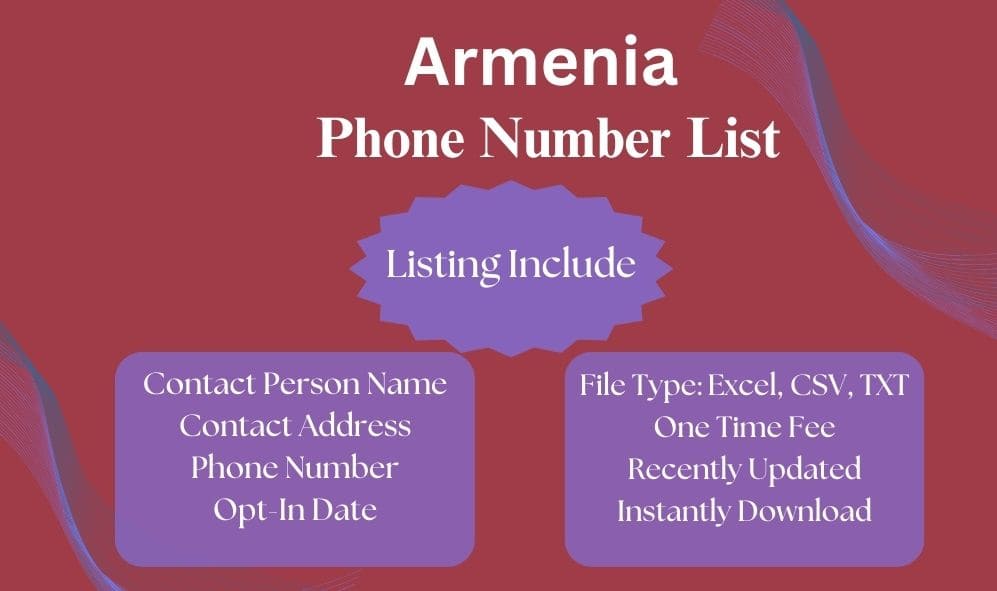 Armenia phone number list