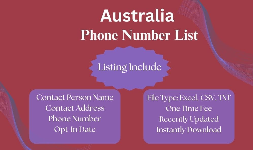 Australia phone number list