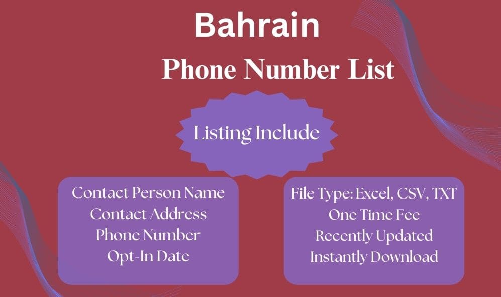 Bahrain phone number list