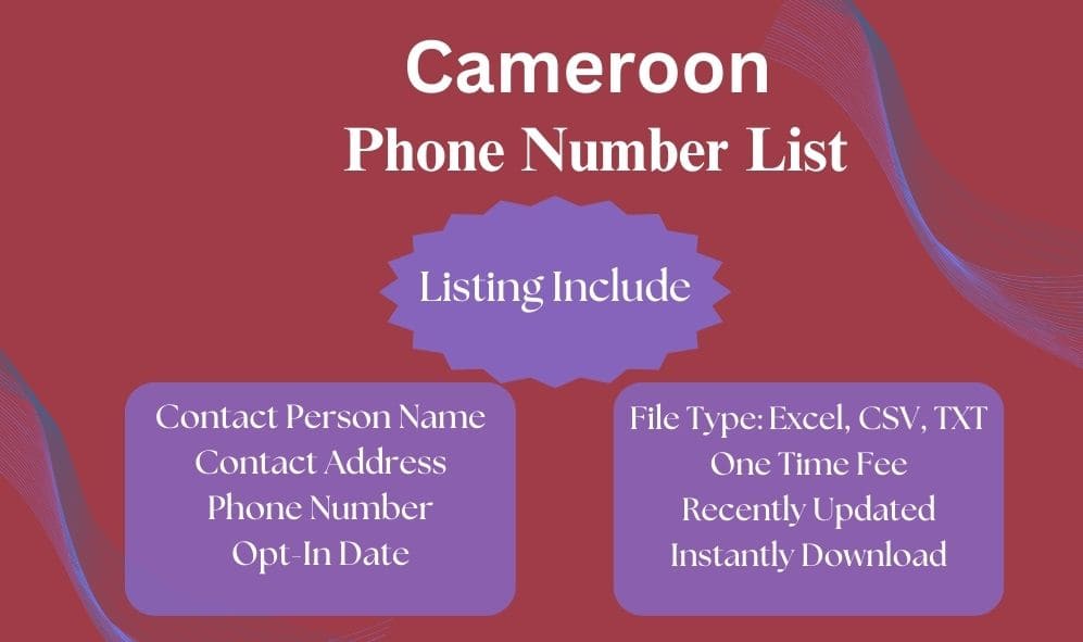 Cameroon phone number list