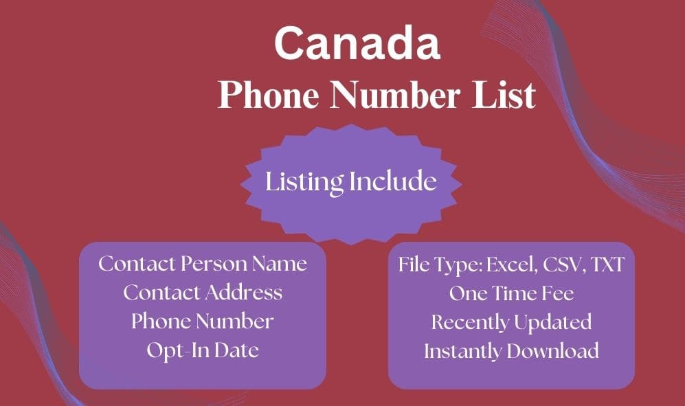 Canada phone number list