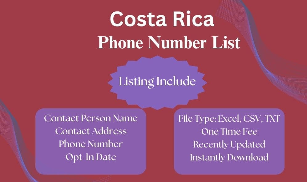 Costa Rica phone number list