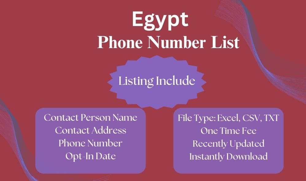 Egypt phone number list