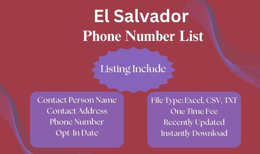 El Salvador phone number list