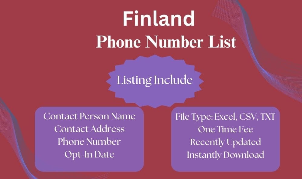 Finland phone number list