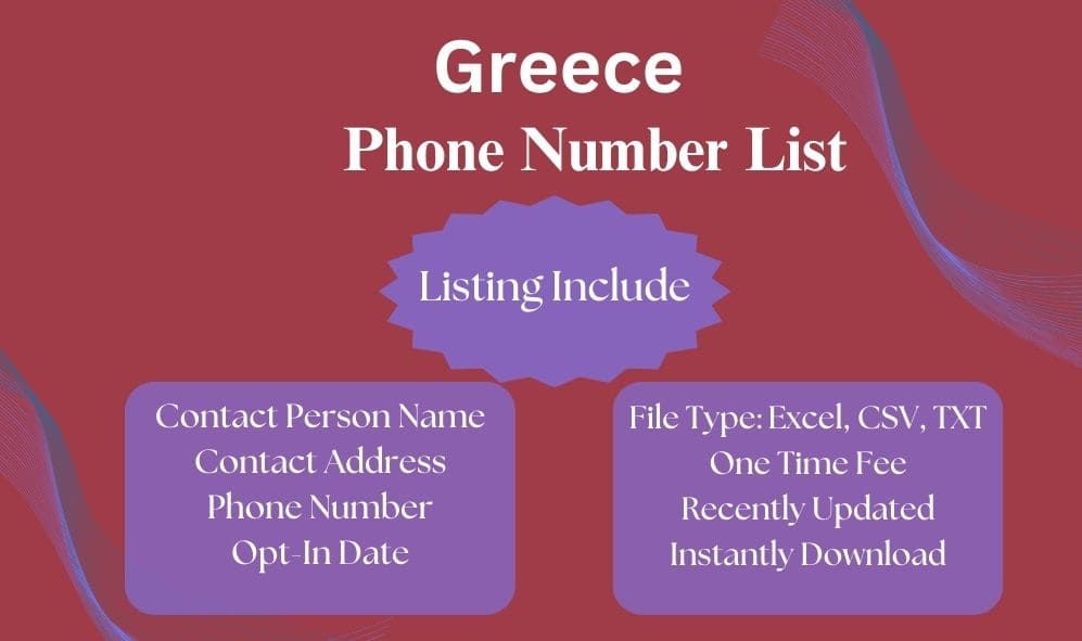 Greece phone number list