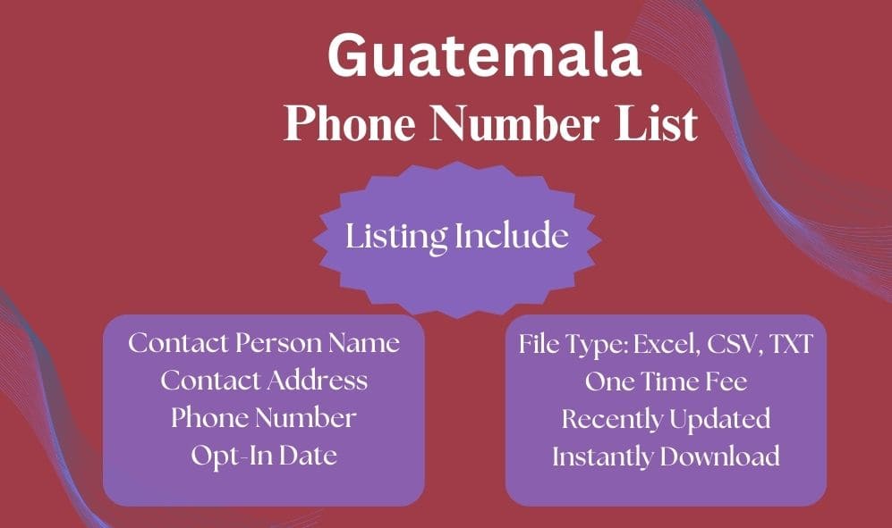 Guatemala phone number list