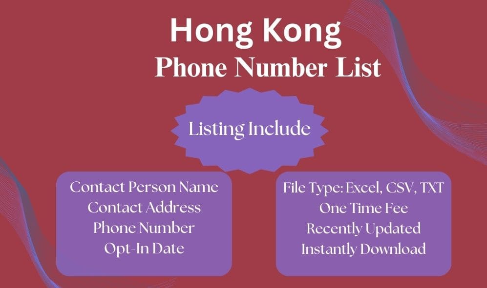 Hong Kong phone number list