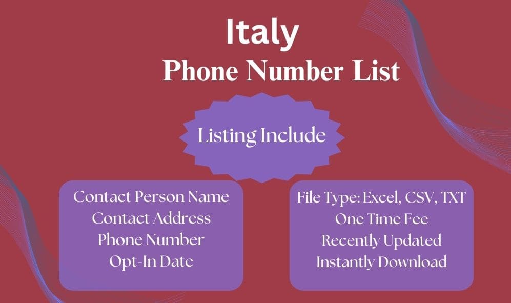 Italy phone number list