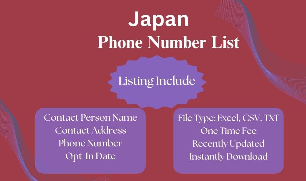 Japan phone number list