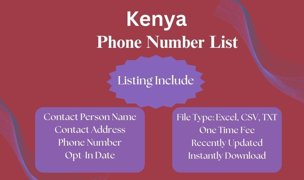 Kenya phone number list