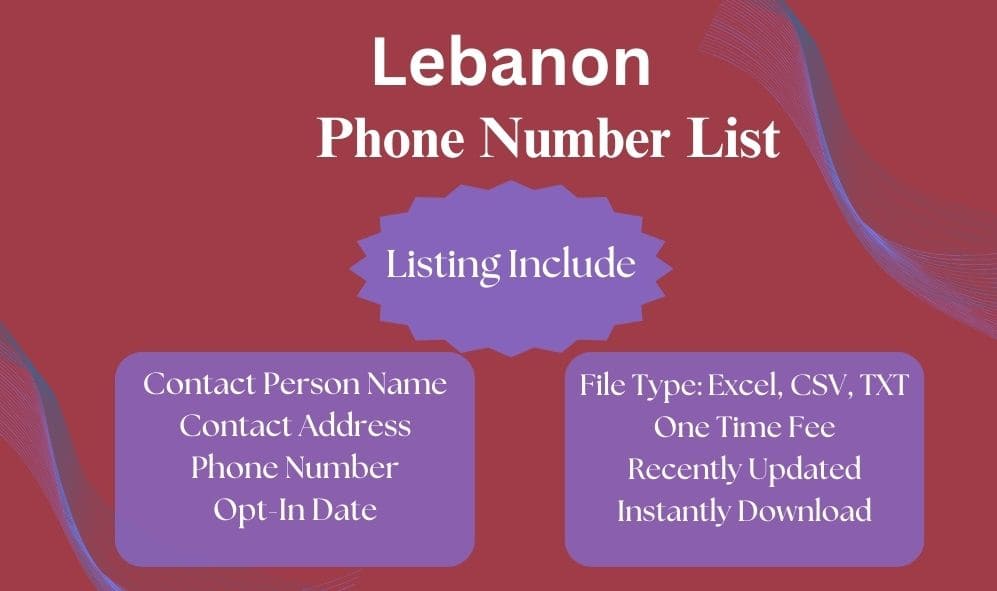 Lebanon phone number list