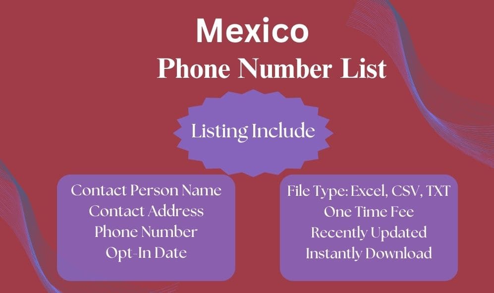 Mexico phone number list