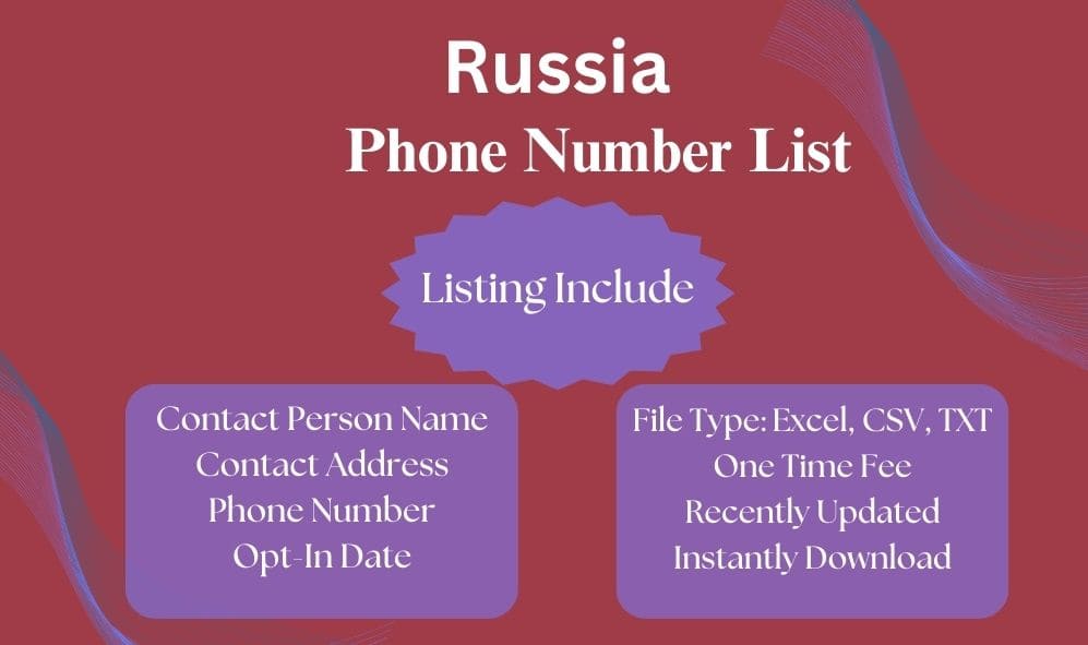 Russia phone number list