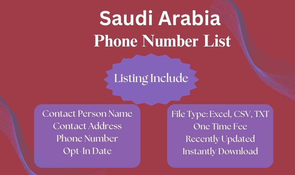 Saudi Arabia phone number list