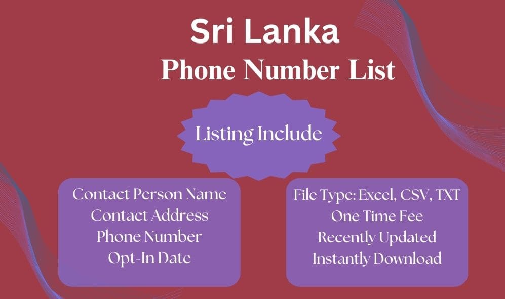 Sri Lanka phone number list