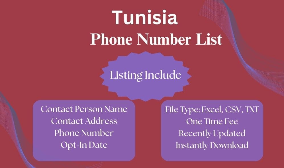 Tunisia phone number list