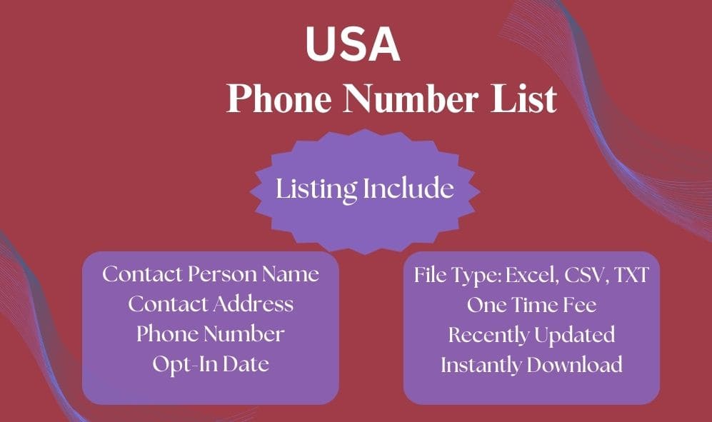 USA phone number list